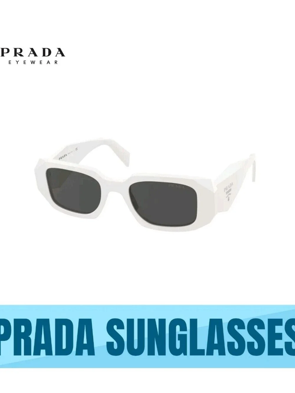 PRADA PR 17WS - 1425S0 TALC-DARK GREY WOMEN'S SUNGLASSES 49MM AUTHENTIC NEW